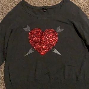 Torrid sequin heart sweater